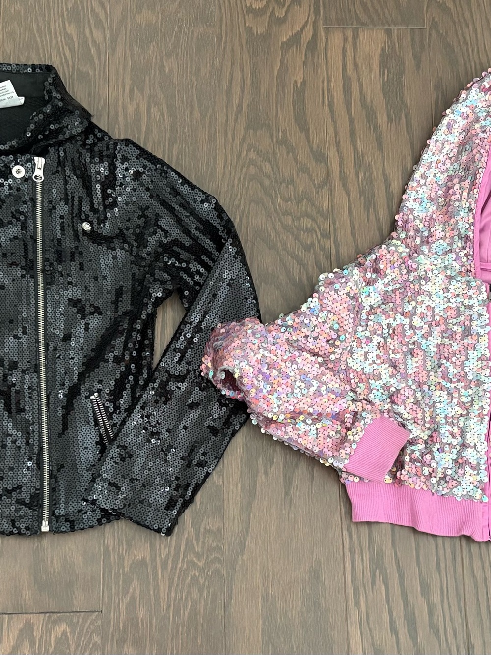 Girl’s sparkle sequined jackets, size 7/8